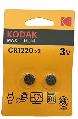 2 Piles Bouton Kodak Lithium CR1220 3V Lithium