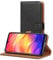 AICEK Hülle Kompatibel mit Xiaomi Redmi Note 7, Lederhülle für Xiaomi Redmi Note 7 Schutzhülle PU Leder Klapphülle mit Kartenfach Ständer Magnet Funktion Schwarz (6,3 Zoll)
