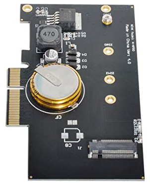 Xiwai PCI-E 3.0 x4 auf M.2 NGFF M Key SSD Nvme Card Adapter PCI Express mit Stromausfallschutz 4.0F Super Kondensator