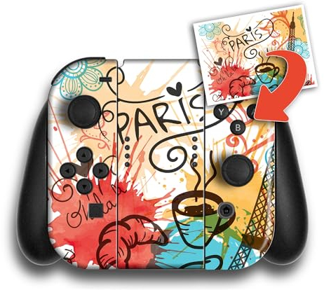 atFoliX Personalisierbare Designfolie kompatibel mit Nintendo Switch Joy Con Controller - gestalte deinen Skin Aufkleber im Custom-Konfigurator einfach selbst