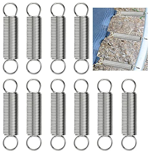 BUENTYA 10 Stück Zugfeder mit Ösen Spannfeder 7cm Spannungsfeder Doppelhaken Spannfeder Spiralfeder Spannen Stahldraht Vernickelt Spiralzugfeder Garagentorfedern Stahlfedern für Sonnensegel Möbel
