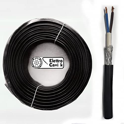 CAVO ARMATO FRORAR 2x2,5 mm² ANTIFIAMMA ANTIRODITORE BIPOLARE 2 POLI PER USO INTERNO ED ESTERNO 50 METRI - MARCA ELETTRO CAVI K