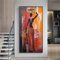 Abstrakte afrikanische Frau Kunst Leinwand Malerei Portrait Poster und Drucke Wand Ölbilder für Wohnzimmer Wohnkultur 80x160cm Rahmenlos