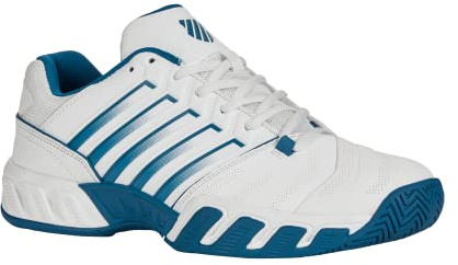 K-Swiss Men's Bigshot Light 4 Tennis Shoe, Brilliant White/Celestial/Scuba Blue, 9 UK