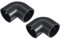 PATIKIL 2Pack UPVC Rohrleitung Fitting Winkel 50mm Steckdose 90 Grad Adapter Anschluss Grau