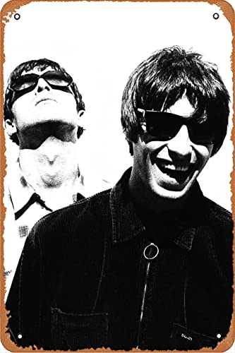 Oasis Band Poster (42) Neuheit Metallschild Retro Wanddekoration für Zuhause, Tor, Garten, Bars, Restaurants, Cafés, Büros, Kneipen, Clubs, Schild, Geschenk, 30,5 x 20,3 cm