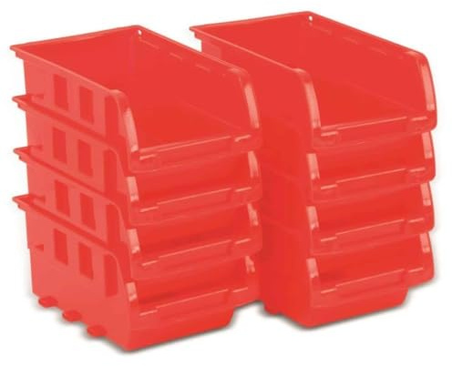 BLACK+DECEKER Aufbewahrungsschalen - 8 Stück - 16 x 10 CM - Stapelbar - Orange