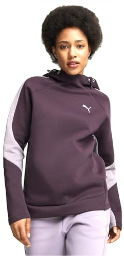 PUMA Damen Evostripe Hoodie Sweat, Midnight Plum, L EU