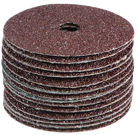 sourcing map 25pcs 24 Grit Aluminum Oxide Resin Fiber Discs 5x7/8 Metal Sanding Grinding Discs for Angle Grinding Machine Polishing and Grinding Metals, Wood, and Fiberglass