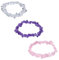 Lebensquelle Plus Ametista + cristallo di rocca + bracciale in quarzo rosa | Set | con biglietti di gemme + sacchetto di cotone, 19 cm, Gemma