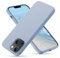 OIIAEE Silicone Case Designed for iPhone 13 Case, Ultra Slim Shockproof Protective Liquid Silicone Phone Case with Soft Anti-Scratch Microfiber Lining, 6.1 inch,Baby Blue