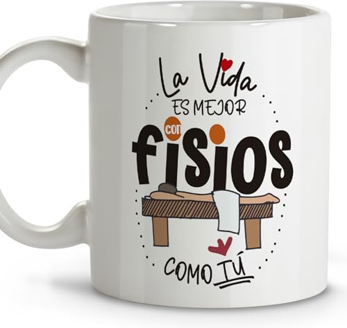 LolaPix Taza de Café Original Personalizada - Regalo para Fisios - Cerámica 330 ml