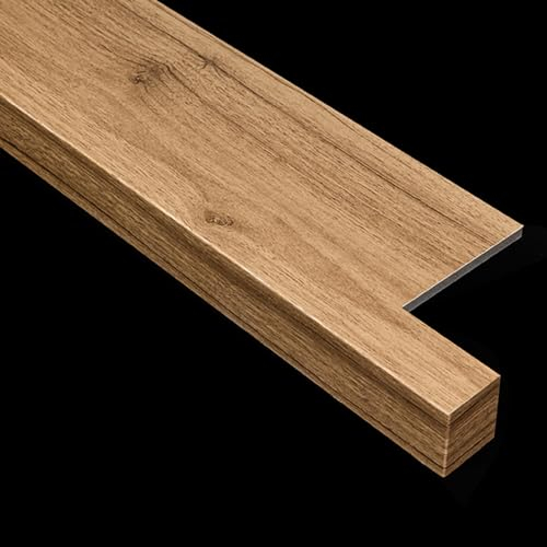 ZJKXJH Fensterbank Fensterbankabdeckung/Schutz, Brüstungsabdeckung Retro Mit 5cm Nase Für Wohnzimmer Küche, Wood Finish Bay Windows Kantenschutzplatte (Color : A 12CM/4.7IN, Size : B 70CM/27.5IN)