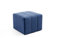LIKMA Pouf, Hocker Marineblau 46x35x46 cm, 3D-Effekt Velvet Sitzhocker, Fußhocker, Pouf Hocker, Polsterhocker, Moderne Sitzbank, Garderobenbank, Ottoman Stoff: Trinity 242