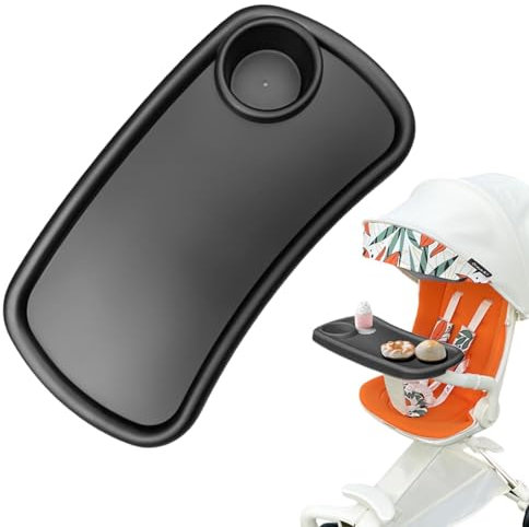 Stroller Snack Tray with Cup Holder, Pram Food Tray, Reusable Pushchair Cup Holder Multifunction Pram Cup Holder with Snack Tray for Pram accessories Pushchair