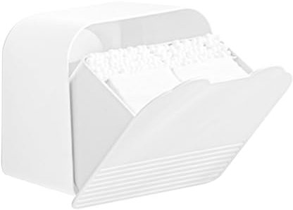 Wattepadspender Wandmontage Wattepads Spender Mit Deckel Flipp Top Wattestäbchen Halter Plastik Wattestäbchen Aufbewahrungsbox Make Up Organizer Für Wattestäbchen, Wattepads