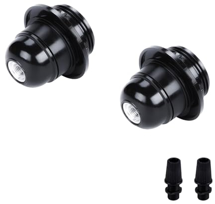 Powice E27 Fassung, 2x Lampenfassung, Schwarz, für Tischlampe, Stehlampe Oder Deckenleuchte, Retro Beleuchtung