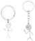 JEYORZY 2 pièces Porte-clés Smiley Langue des Signes Figurine Drôle de Visage Mignon Stickman avec Doigt Tendance Sac Clé de Voiture Pendentif Cadeau de Couple Mignon