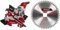 Scie à onglet radiale TE-SM 216 Dual (puissance de 1 800 W, fonction de traction, laser, réglage d’angles rapide, blocage d’arbre « Spindle-Lock ») + 2ème lame incluse