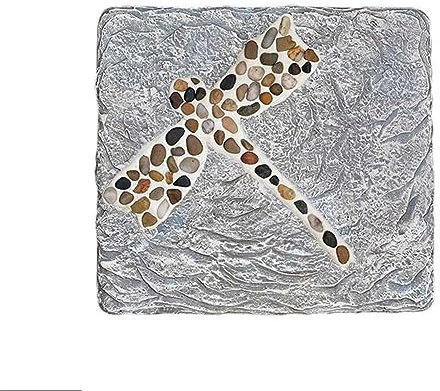 WYRMB Trittsteine für draußen, Dekostein für den Garten, Rasenpflaster, Kopfsteinpflaster, lustiger Trittstein für Gehwege im Freien, Gartensteine, Garten,#3-31x28cm