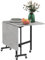HOMCOM Tavolo da Pranzo Pieghevole, Tavolo a Ribalta per 4-6 Persone, Tavolo da Cucina Salvaspazio Moderno con 6 Ruote, in Legno MDF e Acciaio, 120x80x73 cm, Grigio