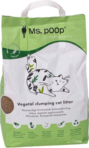 Ms, Poop, Ökologisches klumpendes Pflanzenstreu 6L, Geruchsabsorption, Optimaler Komfort für Katzen, Benutzerfreundlichkeit, Größe: 6L, Farbe: Natur, Call of Nature Modell
