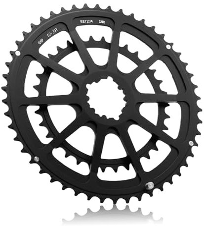 YHAILI Rennrad Doppelkettenblatt Schmale Breite Zahnscheibe Kettenrad Kettenblatt 50-34T/52-36T/53-39T Fahrrad Kettenblätter Ersatz