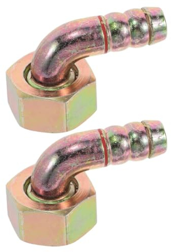DOITOOL 2pcs Gas Stove Elbow Connector 4-point Internal Thread for Kitchen Use – Steel Made, Leak-proof, Space-saving Design