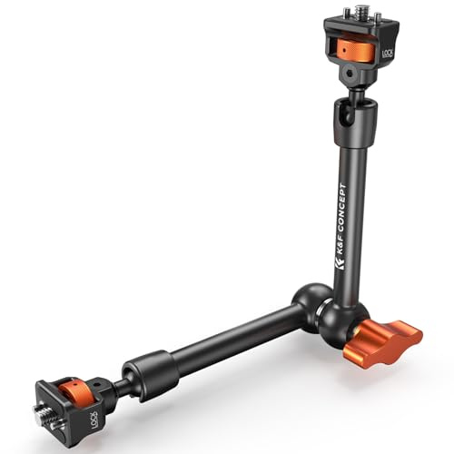 K&F CONCEPT 11 Magic Arm, Super Clamp, 2 KG | Käfig, Monitor, LED Licht, Action Cam, 1/4 Schraube, Aluminium, 360°, MS33