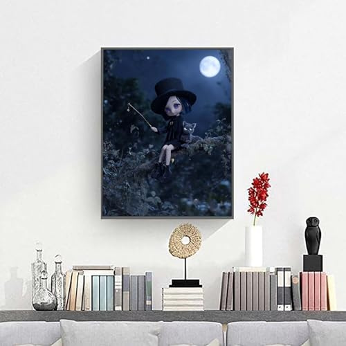 Malen Nach Zahlen Erwachsene, Puppe Mond Paint by Numbers Malen Nach Zahlen, DIY mit Pinseln und Acrylfarben Handgemalt Ölgemälde Leinwand für Geschenke und Wand Dekoratio (100x135cm) PjY1263 8-1