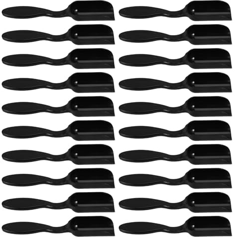 Gatuida Ensemble de 20 Mini-pelles de Jardin en Plastique Noir, Outils de Jardinage Miniatures pour Plantation et Repiquage de Plantes Succulentes, Truelles Légères et Ergonomiques