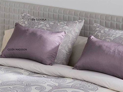 lanovenanube Madison Kissen 30 x 50 cm – Farbe Silber mit Füllung Cojín 30x50 Malve ohne Füllung