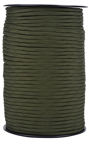 550 Reflective Paracord, Ultimate Survival Parachute Cord Strapazierfähiges Lanyard 9-Strang-Kern 100m für Outdoor Aktivitäten(Armee Grün) MEHRWEG VERPAKUNG
