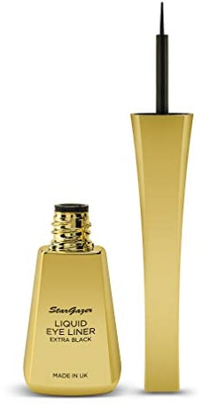Stargazer Super schwarzer langanhaltender flüssiger Eyeliner mit feinem Pinselapplikator.