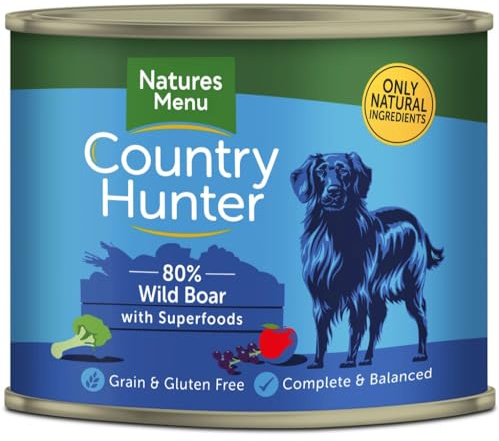 Natures Menu Country Hunter Dog Wild Boar with Superfoods Tins 6x600g