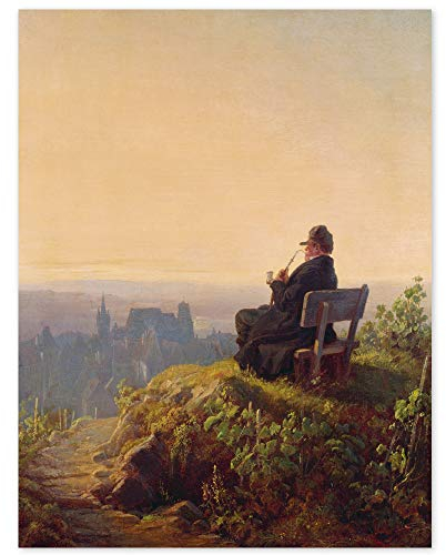 JUNIWORDS Poster, Franz Carl Spitzweg, Friedlicher Abend, 40 x 52 cm