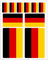 Generisch 10 Stück Deutschland Aufkleber Flaggen Set | Sticker Germany Autoaufkleber