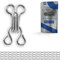 Verschluss Haken und Ösen, 60 Pack, in Silber, Haken Augen für BH, Bikini, Kleid, Rock, Bekleidungshaken, Häkchen für Kleidung, Ösen-Verschluss zum Nähen, Unterwäsche Verschlüsse, DIY Sewing Hook Eye