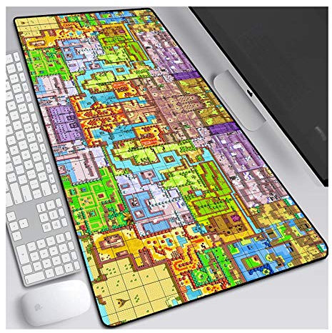Tapis de Souris Anime The Legend of Zelda 800 x 300 mm, Tapis de Souris Clavier, Tapis de Souris de Jeu Professionnel XXL Grand étendu, pour Ordinateur PC, E