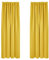 Deconovo Verdunkelungsvorhänge Dicke Thermovorhänge mit Kräuselband Gardine, 175x140cm(HöhexBreite), Senfgelb, 2er Set
