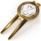 Pitchgabel Golf Divot Tool Magnet Ball Marker | Premium Qualität Ballmarker | Magnetisch Abnehmbarer Markierer | Ballmarkierung | Pitchmarken | Hochwertiger Marker | (Gold)