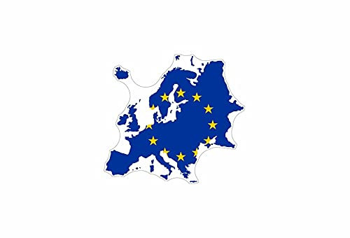 Akachafactory Aufkleber Vinyl Auto Motorrad Aufkleber Karte Flagge Europa EU