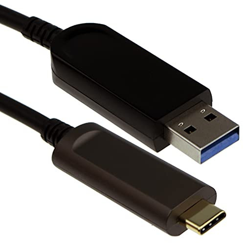 kenable Long AOC USB 3.1 Type A Male to Type C Male Active Optical Cable 10Gbps 5m [5 metres]