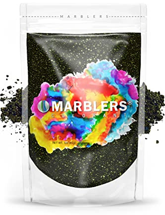 MARBLERS Black Mica Powder [Green Black Pearl] 3oz (85g) | Cosmetic Grade | Epoxy Resin Pigment | Dye | Non-Toxic, Vegan, Cruelty-Free | Lip Gloss, Nails, Body Butter | Bath Bomb, Candle & Soap Making