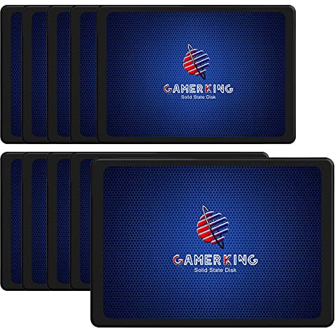 GAMERKING SSD 2.5 SATA III Lot de 10 disques SSD internes haute performance pour ordinateur portable de bureau [64 Go (10 paquets), 2,5-SATA3]