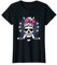 Damen Eishockey Ausrüstung Frauen Eishockeyspielerin Totenkopf T-Shirt