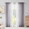 Melodieux Gardinen mit Kräuselband Ombre Transparent Vorhänge für Wohnzimmer 2er Set, 260x140cm Grau