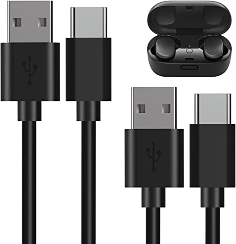 Linkidea 4FT Charging Cord Compatible with Bose QC Earbuds II, QC Earbuds, Sport Earbuds, QC 45, NCH 700, Sleepbuds II, USB to Type-C Replacement Power Charger Cable (2 Pack)
