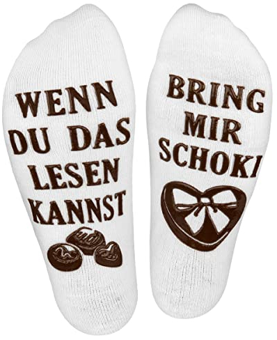 Lustige Socken für Frauen - Wenn Du das lesen kannst, bring mir Schokolade
