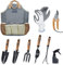 DEWINNER Gartenwerkzeug-Set 8Pcs, Gartenarbeit, Garten Geschenk für Frauen und Männer, Edelstahl, Robuste Gartenwerkzeug-Sets, Einfache Lagerung